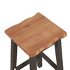 Corona Black Live Edge High Breakfast Stools (Pair) Black Antique Waxed Pine (DHD) Image 3