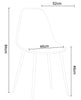 Aspen Curve Chair, White Plastic Seat With Black Metal Legs (Pair) White Black (DHD) Image 3