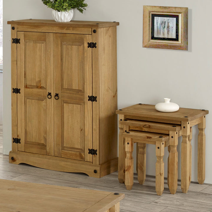 Corona 2 Door Cupboard Unit  Antique Waxed Pine  (DHD) Image 5