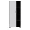 Dallas Bookcase Display Unit White Carbon Grey Oak (DHD) Image 2