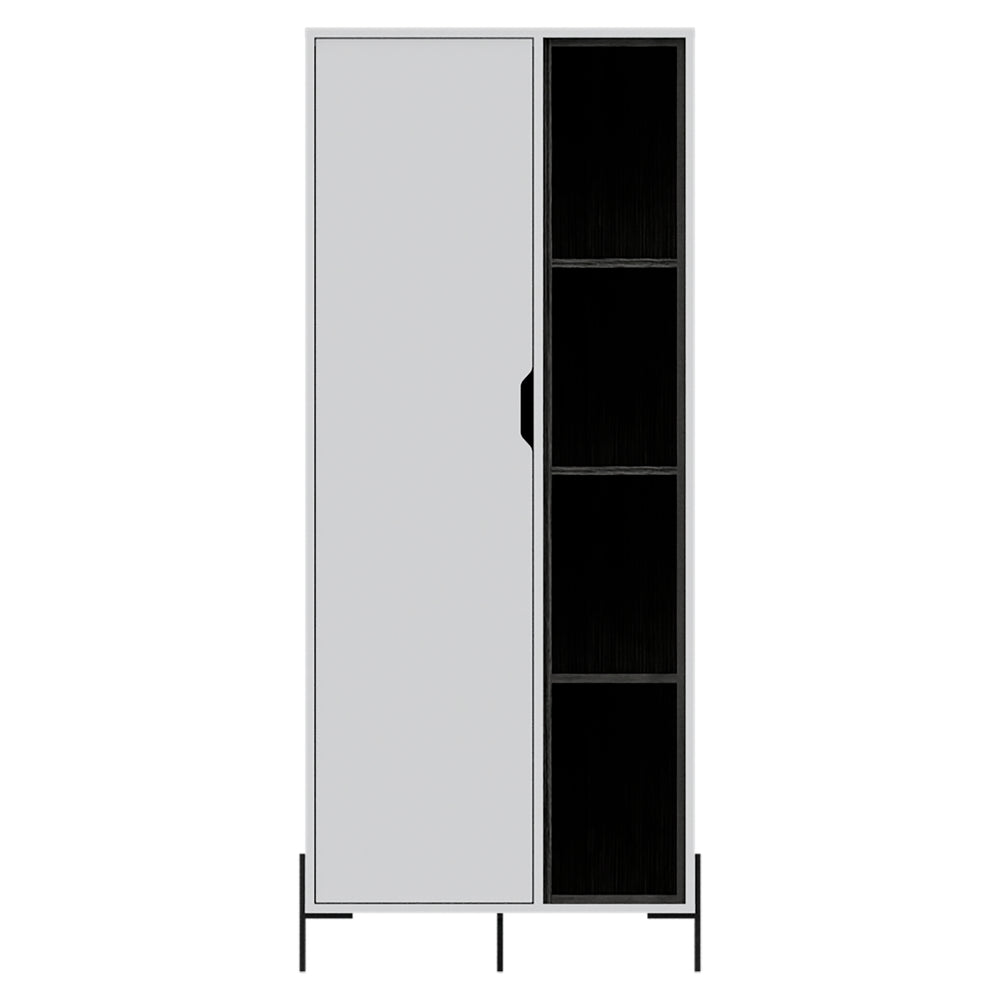 Dallas Bookcase Display Unit White Carbon Grey Oak (DHD) Image 2