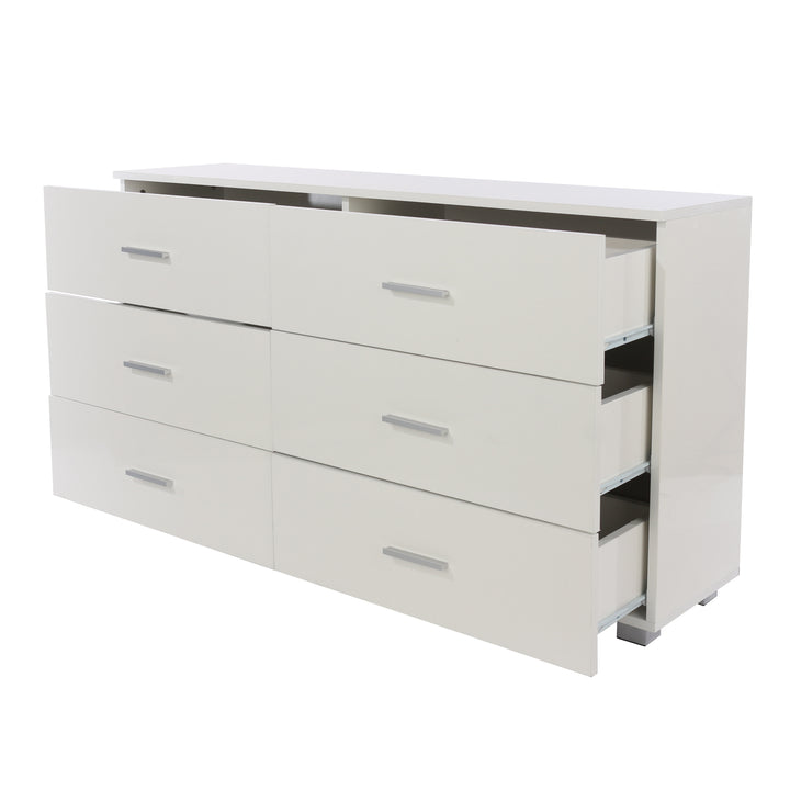 Lido 3+3 Chest Of Drawers White  (DHD) Image 3
