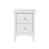 Como White 2 Drawer Bedside Cabinet  White  (DHD) Image 2