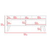 Manhattan Wide Screen Tv Rack Bleached Pine Grey Stone (DHD) Image 6