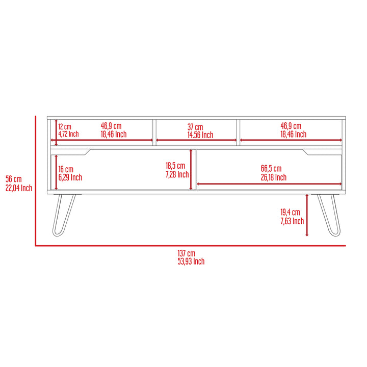 Manhattan Wide Screen Tv Rack Bleached Pine Grey Stone (DHD) Image 6