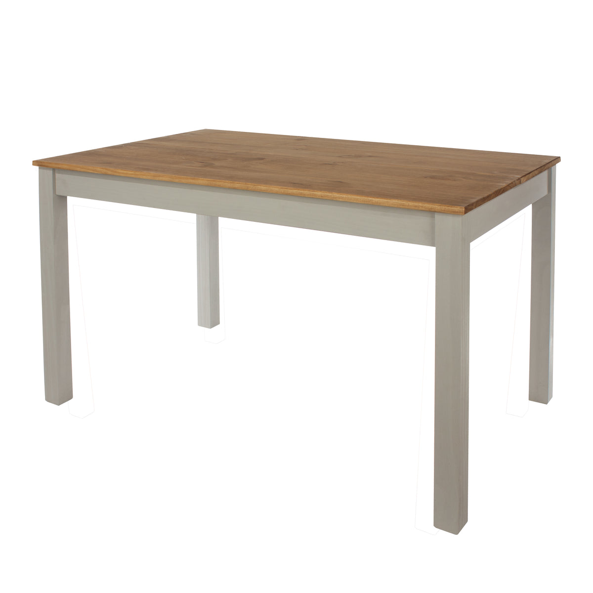 Linea Linea 1200Mm Rectangular Dining Table Grey Antique Waxed Pine (DHD) Image 1