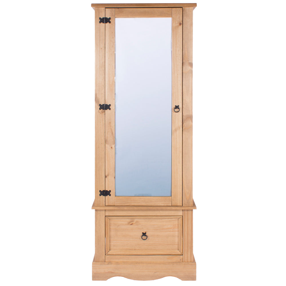 Corona Armoire With Mirrored Door Antique Waxed Pine  (DHD) Image 2