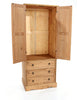 Corona 2 Door, 3 Drawer Wardrobe Antique Waxed Pine  (DHD) Image 5