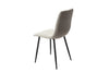 Aspen Straight Stitch Lt Grey Cord Dining Chair, Black Tapered Legs (Pair) Light Grey Black (DHD) Image 4