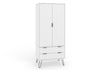 Augusta White 2 Door, 2 Drawer Wardrobe White    (DHD) Image 3