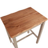 Corona Grey Live Edge Small Rectangular High Breakfast Bar Table & 2 Bar Stool Set Grey Antique Waxed Pine (DHD) Image 2