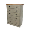 Corona Classic 5 Drawer Chest Of Drawers Grey Antique (Self Assembly) (DHD)