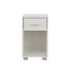 Lido 1 Drawer Compact Bedside Cabinet  White  (DHD) Image 2