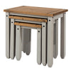 Corona Grey Nest Of Tables Grey Wax Antique Waxed Pine (DHD) Image 1