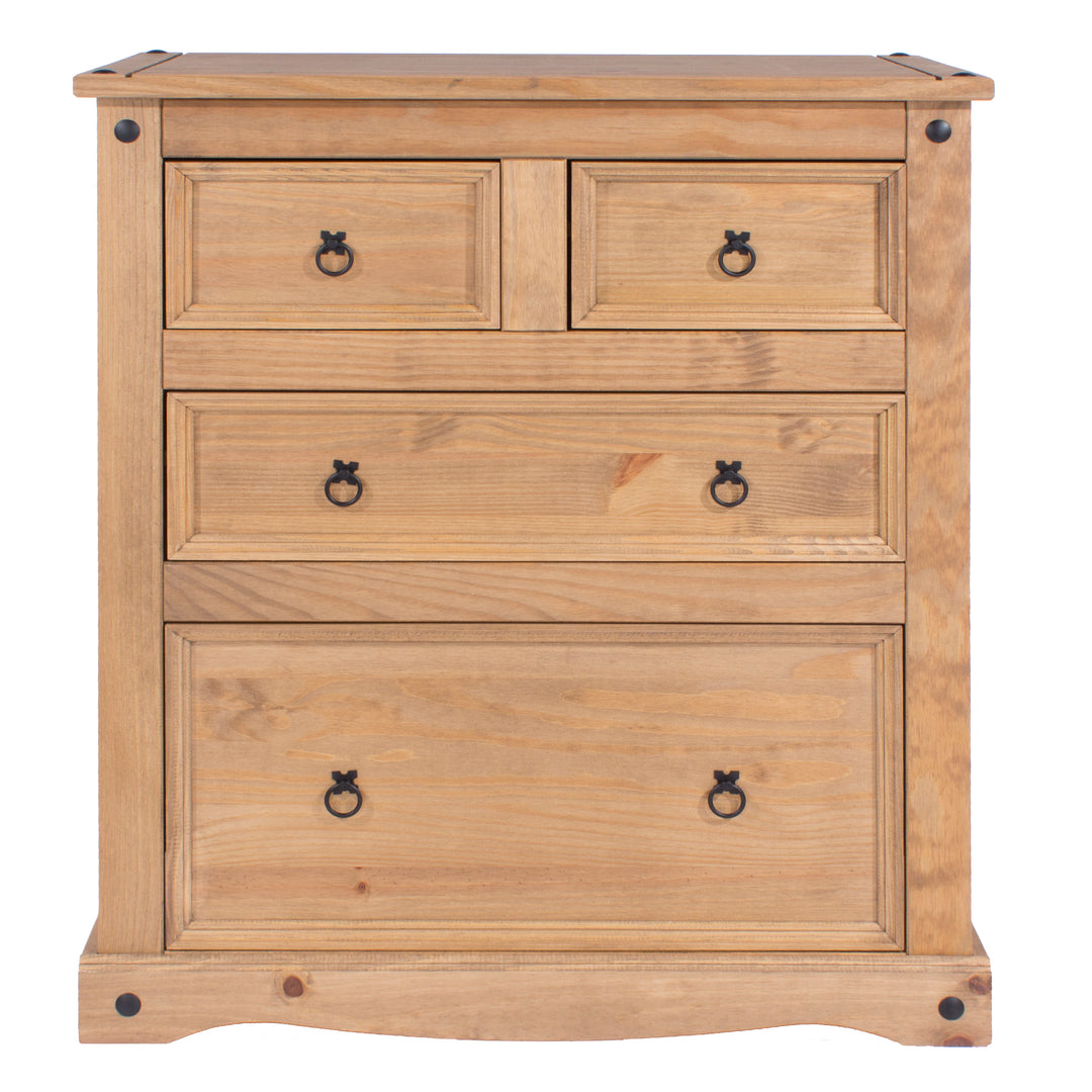 Corona 2+2 Drawer Chest  Antique Waxed Pine  (DHD) Image 2