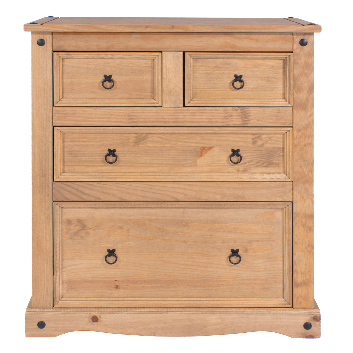 Corona 2+2 Drawer Chest  Antique Waxed Pine  (DHD) Image 2