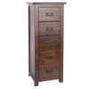 Boston 5 Drawer Narrow Chest Dark Brown  (DHD) Image 3