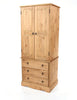 Corona 2 Door, 3 Drawer Wardrobe Antique Waxed Pine  (DHD) Image 1