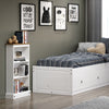 Corona White Tall Narrow Bookcase White Wax Antique Waxed Pine (DHD) Image 3