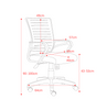 Loft Home Office Study Chair With Arms, Orange Mesh Back, Black Fabric Seat & Black Base Black Orange (DHD) Image 5