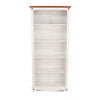 Corona White Tall Bookcase White Wax Antique Waxed Pine (DHD) Image 2