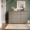 Corona Classic 3+3 Drawer Wide Chest Of Drawers Grey Antique (Self Assembly) (DHD)