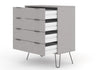 Augusta Grey 4 Drawer Chest Of Drawers Grey   (DHD) Image 4