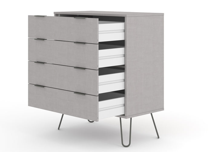 Augusta Grey 4 Drawer Chest Of Drawers Grey   (DHD) Image 4