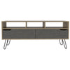 Manhattan Wide Screen Tv Rack Bleached Pine Grey Stone (DHD) Image 2