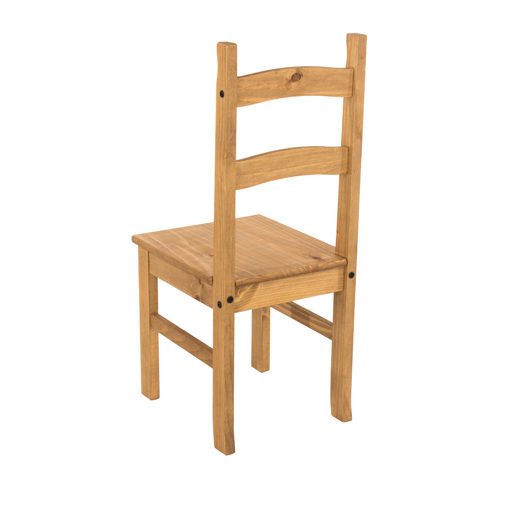 Corona Solid Pine Chairs (Pair) Antique Waxed Pine  (DHD) Image 2