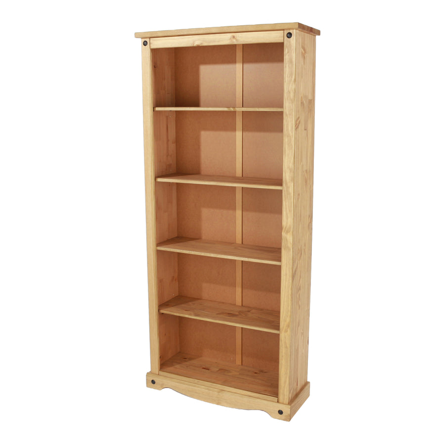 Corona Tall Bookcase Antique Waxed Pine  (DHD) Image 1