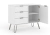 Augusta White Small Sideboard With 1 Door, 3 Drawers White    (DHD) Image 5
