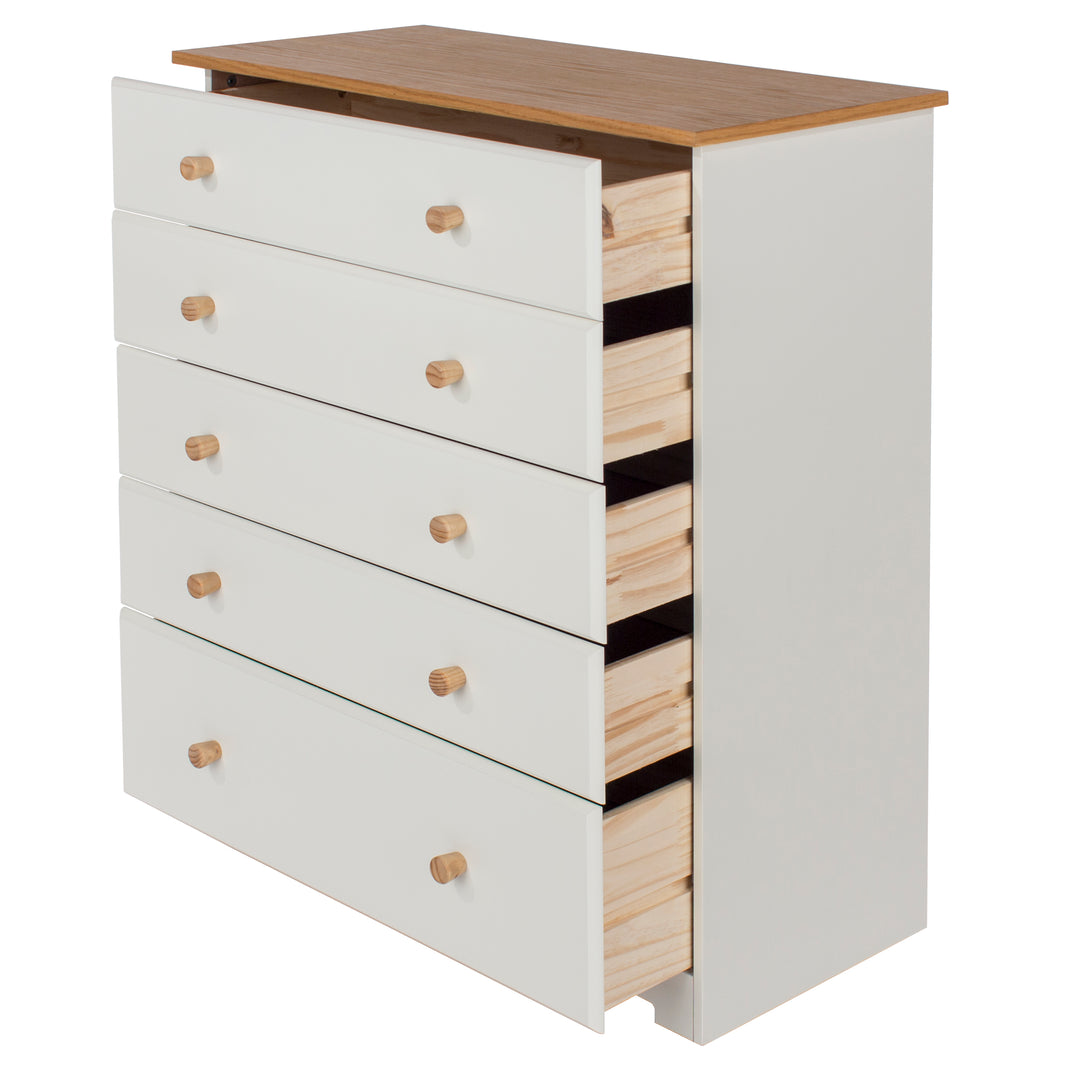Colorado 5 Drawer Chest Soft White Oak (DHD) Image 4