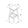 Corona Grey Live Edge High Breakfast Stools  (Pair) Grey Antique Waxed Pine (DHD) Image 5