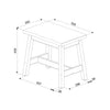 Corona Grey Live Edge Single Dining Bench (Pair) Grey Antique Waxed Pine (DHD) Image 4