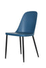 Aspen Duo Chair, Blue Plastic Seat With Black Metal Legs (Pair) Blue Black (DHD) Image 1