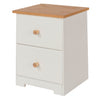 Colorado 2 Drawer Petite Bedside Cabinet Soft White Oak (DHD) Image 1