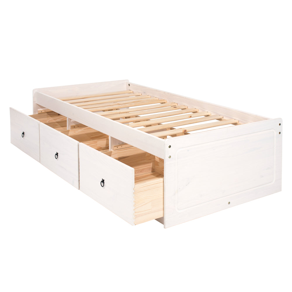 Corona White Cabin Bed  White Wax Antique Waxed Pine (DHD) Image 2