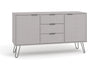 Augusta Grey Medium Sideboard With 2 Door, 3 Drawers Grey   (DHD) Image 3