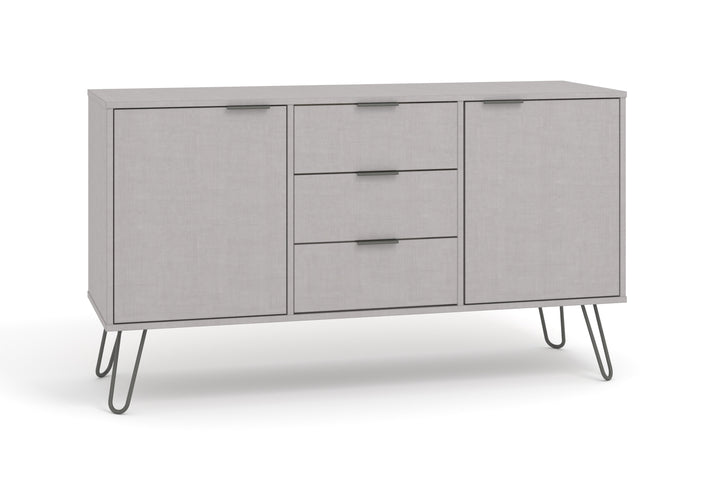 Augusta Grey Medium Sideboard With 2 Door, 3 Drawers Grey   (DHD) Image 3