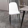 Aspen Duo Chair, White Plastic Seat With Black Metal Legs (Pair) White Black (DHD) Image 2