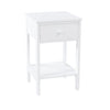 Options White Shaker, 1 Drawer Petite Bedside Cabinet White  (DHD) Image 3