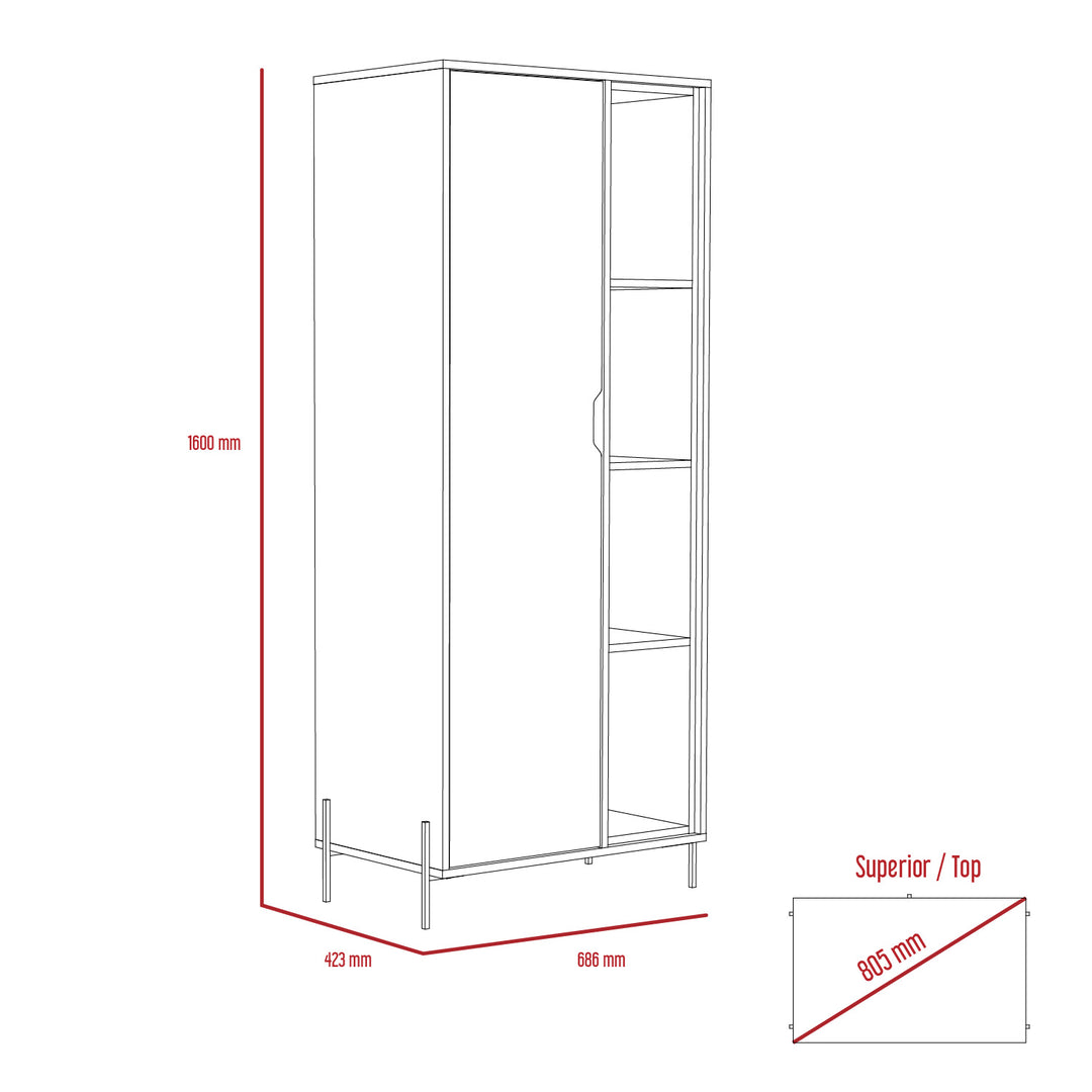 Dallas Bookcase Display Unit White Carbon Grey Oak (DHD) Image 6