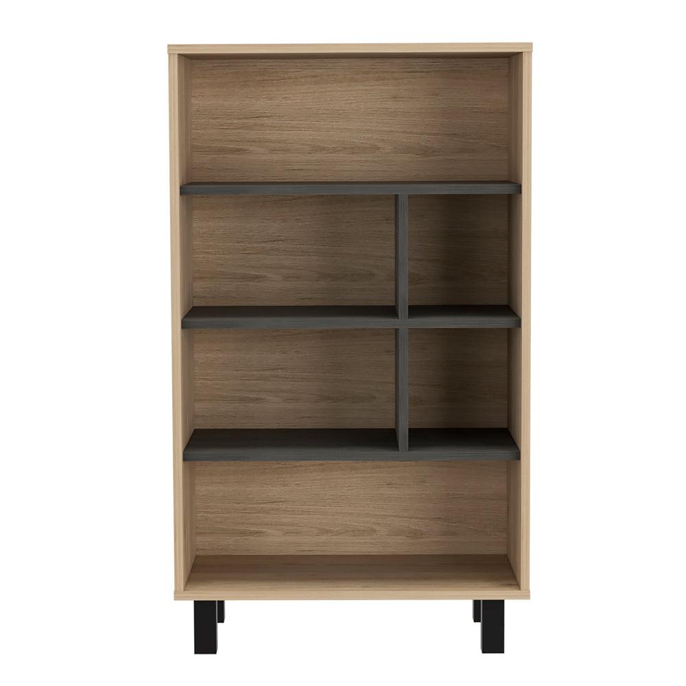 Harvard Display Bookcase Washed Oak Carbon Grey Oak (DHD) Image 2