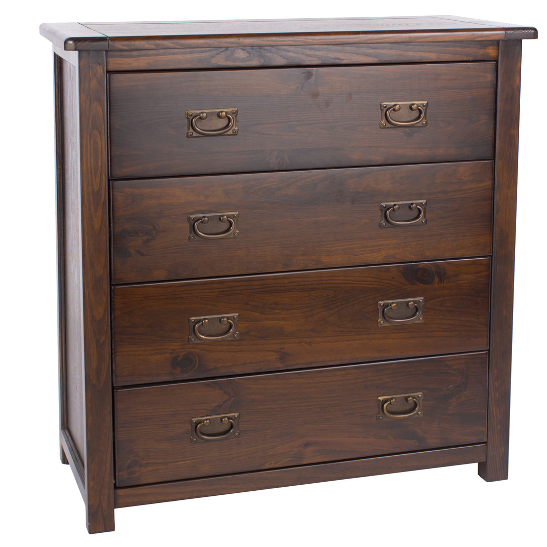Boston 4 Drawer Chest Dark Brown  (DHD) Image 3