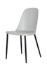 Aspen Duo Chair, Light Grey Plastic Seat With Black Metal Legs (Pair) Grey Black (DHD) Image 1