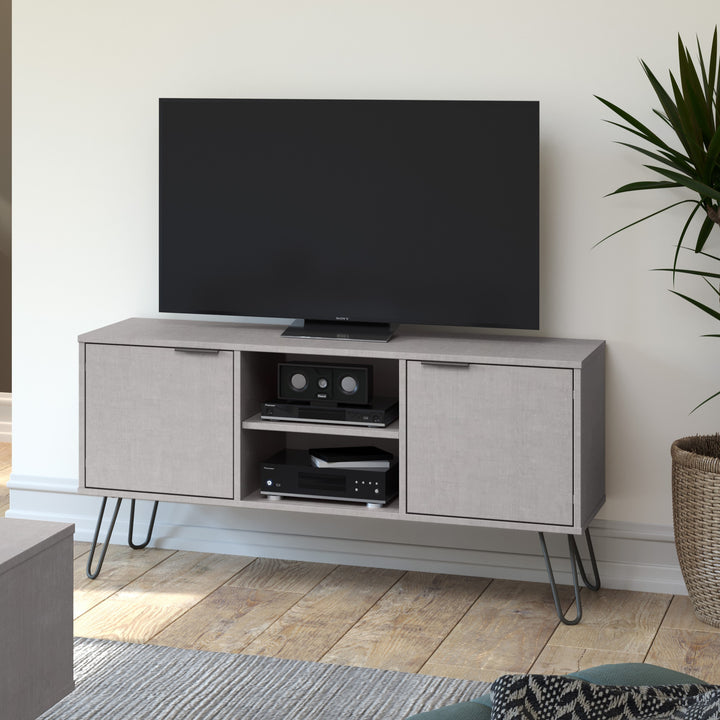 Augusta Grey 2 Door Flat Screen Tv Unit Grey   (DHD) Image 5
