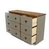 Corona Classic 3+3 Drawer Wide Chest Of Drawers Grey Antique (Self Assembly) (DHD)