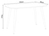 Aspen Rectangular Dining Table, Grey Oak Effect With Black Tapered Legs  Grey Oak Black (DHD) Image 3