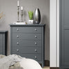 Como Blue 5 Drawer Chest Blue  (DHD) Image 5